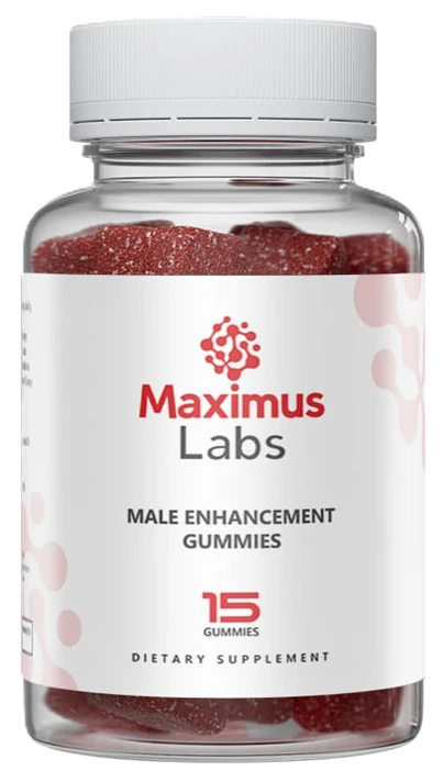 A bottle of Maximus Labs Male Enhancement Gummies.